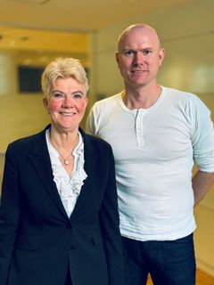 Arnhild Dordi Gjønnes (NHO) og Knut Jøssang (Pipelife Norge).