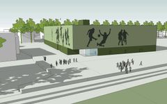 Åssiden fotballhall. Illustrasjon: Arch Uno
