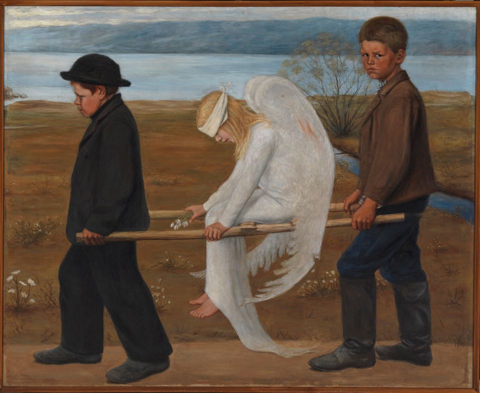 Hugo Simberg, «Såret engel», 1903. 