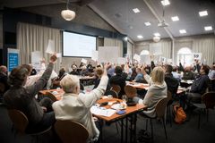 Her vedtar Frivillighet Norges årsmøte resolusjon om forventninger til ny frivillighetsmelding (Foto: Birgitte Heneide, Frivillighet Norge)