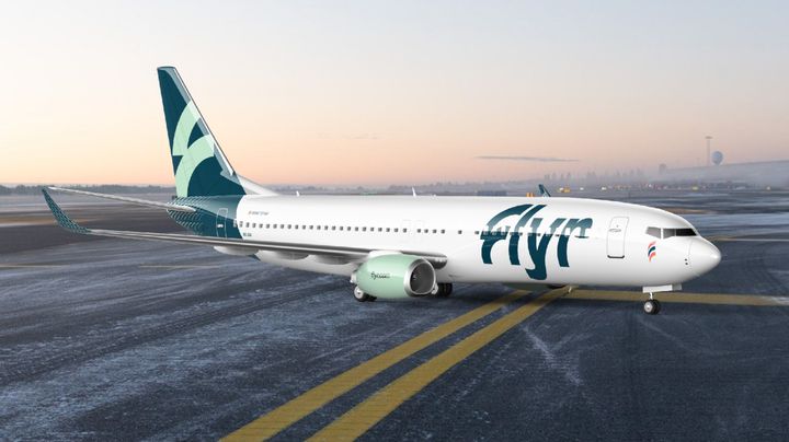 Flyr chose Boeing 737-800. Pictured here with new airline livery.
