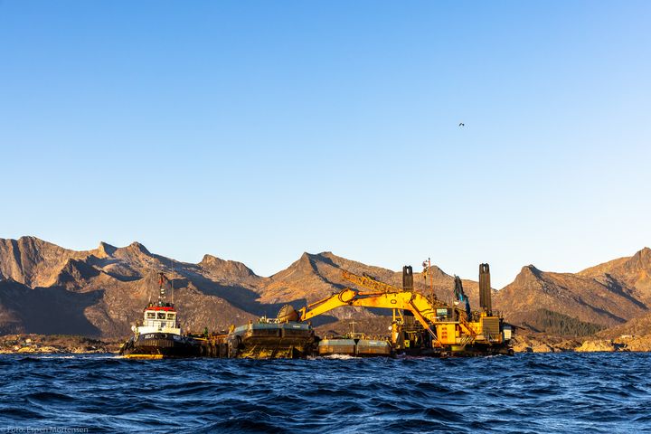 Wasa Dredging utdypet i fjor Småskallan og Molldøra på oppdrag for Kystverket. Nå står Raftsundet for tur. (Foto: Espen Mortensen/Kystverket)