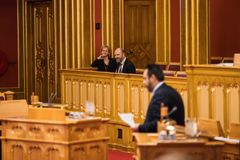 Kyrre Grimstad under stortingsmøtet 21. desember. Foto: Stortinget