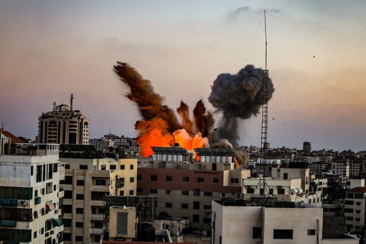 Bombing av Gaza i 2021. Foto: Mohammed Zaanoun / Norsk Folkehjelp
