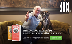 Eyvind Hellstrøm og Bob blir hundematprodusenter. Hellstrøm til venstre. (Foto: William Rennan Lenning)