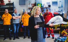 I januar 2019 ble prosjektet "Frivillige organisasjoner som akutthjelpere" lansert i Stavanger av daværende Eldre- og folkehelseminister Åse Michaelsen. Våren 2021 har prosjektet stoppet opp. Foto: Norsk Folkehjelp
