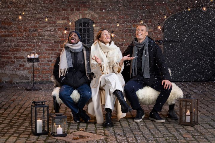 Jonis Josef, Jenny Skavlan og Simon Nitsche leder «Humoraksjonen» på TV 2 . Foto: Espen Solli