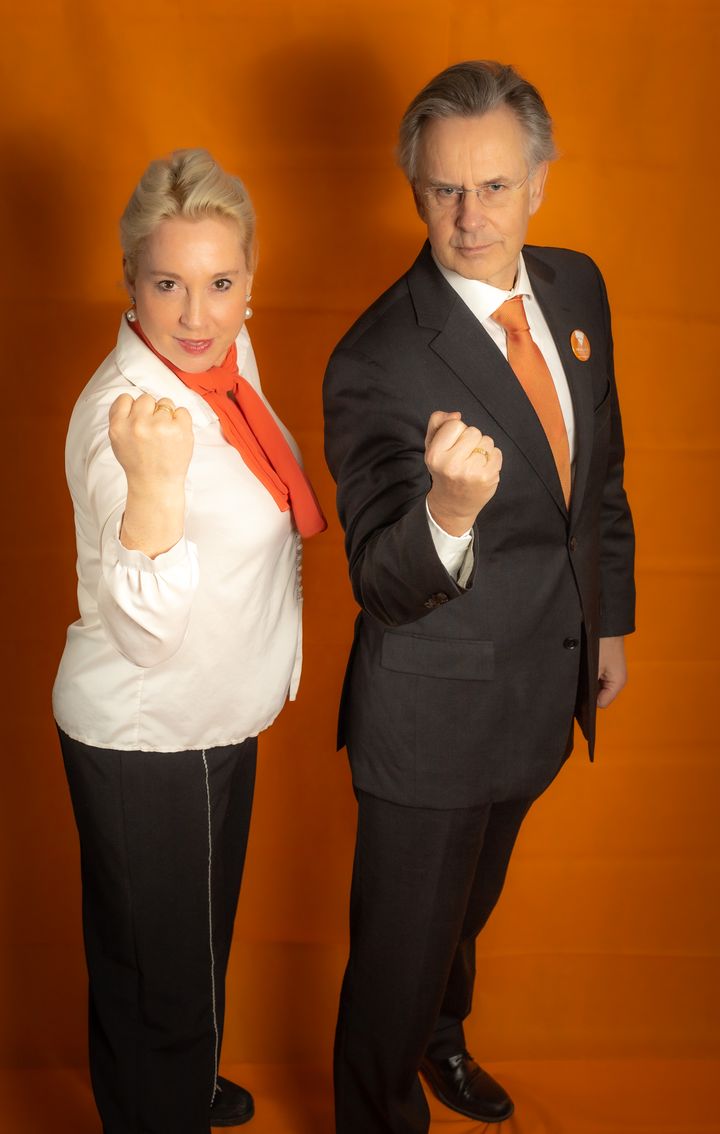 Klare til valgkamp: Lise Askvik og Erik Hexeberg er klare for valgkamp for Helsepartiet. Foto; Øyvind Dammen / Helsepartiet