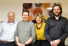 Fra venstre: Knut Erik Bauer, Lars Haug, Nina Sundqvist og Petter Bjørgan.