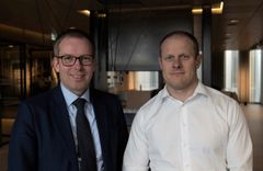 Håkon Haugli, administrerende direktør i Innovasjon Norge og Matts Johansen, CEO i Aker BioMarine og leder for Akers styringskomité