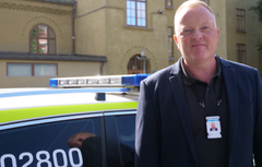 I GANG: Prosjektleder Bjørn Danielsen er på plass ved Politihøgskolen. Foto: PHS