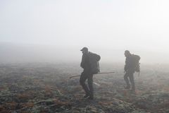 Tellingen ble gjort av feltpersonell på bakken. På bildet er Tord Bretten fra Statens naturoppsyn og Ingolf Røtvei fra Oppdal Bygdeallmenning. Foto: Bjørn Rangbru, Fylkesmannen i Trøndelag
