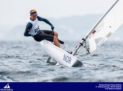 BRONSE: Hermann Tomasgaard tok bronse i prøve-OL. Nå skal han forsøke å gjenta bedriften i verdenscupen. (Foto: Sailing Energy)