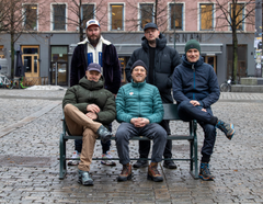 Øverst fra venstre: Steffen Olsen, Erland Banggren, nederst fra venstre: Christian Bielke, Magnus Nyløkken, Eivind Eidslott. FOTO: DNT