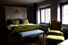 Et hotellrom på det nye festningshotellet Kønigs Winger.