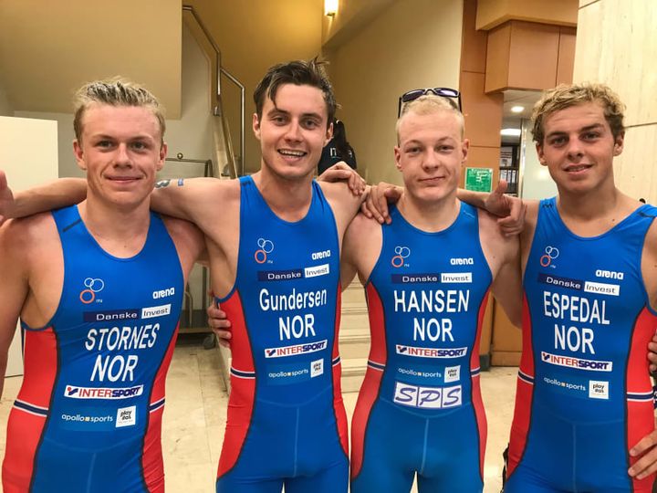 På bildet: Casper Stornes, Jørgen Gundersen, Espen Hansen og Endre Espedal.