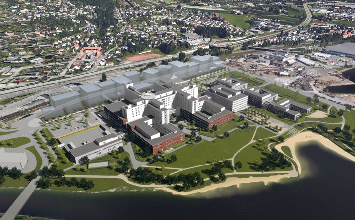 New Hospital in Drammen. Illustration:  Link Arkitektur