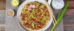 Prøv denne deilige økonomiske retten Okonomiyaki