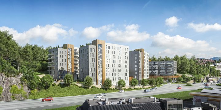 Lagunetoppen, Bergen. Illustrasjon: Grieg Arkitekter / Profier
