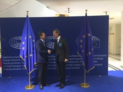 Satser i Brussel: Paal Frisvold (t.v.) og Hans Geelmuyden.