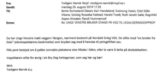 E-post fra politi i valgkampen