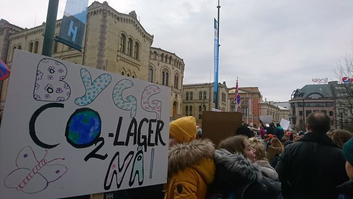 Fra skolestreik i Oslo. Credit: Bellona.
