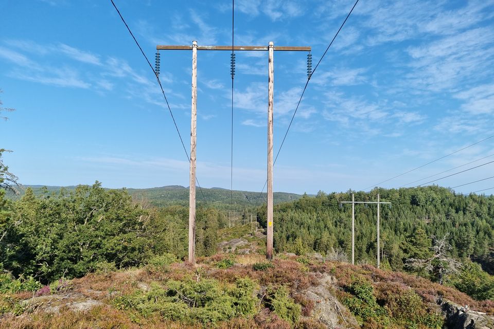 Illustrasjonsfoto 132 kV linje Bøylestad - Eyde