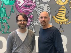 Manusforfatter Kyrre Holm Tønne Johannessen og produsent Håkon Briseid.
Foto: Tonje Vågen Aasse, Monster Scripted.