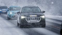 Audi e-tron er Norges mest solgte bil så langt i år. Her under verdens største elbiltest som NAF og Motor gjennomførte i slutten av januar. (Foto: NAF)