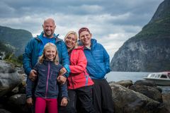 Familien Nilsen Glommen fra Arendal. Foto: Vegard Breie