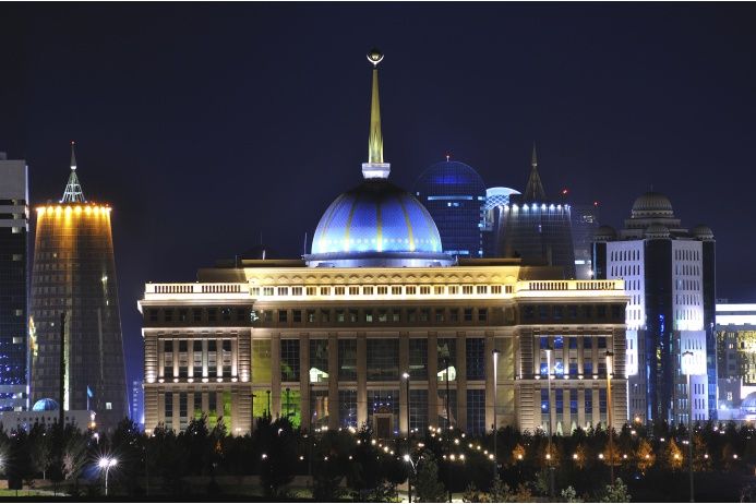 Akorda-palasset i Nur-Sultan (Kasakhstans utenriksdepartement)