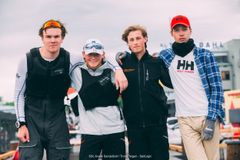 TØNSBERG-JUNIORER: Tønsberg Sewilforenings juniorer skal ut i Youth European Champions League denne helgen. Fra venstre Jacob Undrum, Emil Dagsberg, Jørgen Smith-Meyer og Jostein Aker. (Foto: Trond R. Teigen)
