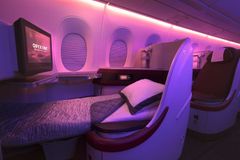Qatar Airways will use their brand-new Airbus A350-900 between Doha and Avinor Oslo Airport. The first flight with the new aircraft will be on October 29th. Photo: Qatar Airways