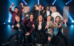 Finalistene i The Stream. Thosebricks, Ramón, Maybon, Sondrey, og Emilie Adams. Nederst: Skei & PT, Emelie Hollow, Adrees og Ylva Johnsen Olaisen.