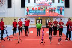 Det norske compound junior laget møtte det danske laget i bronsefinalen. Foto: Saygin Kinci