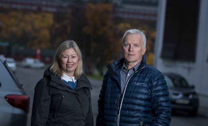 Trygg Trafikk i Troms og Finnmark: Helga Anette Melhus og Knut Larsen. Foto: Silje L. Kvammen