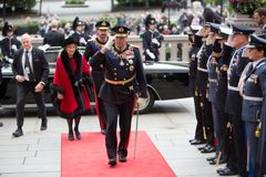 HM Kongen ankommer Stortinget i 2019. Foto: Stortinget