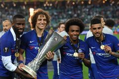 Chelsea kunne heve Europa League-trofeet etter finalekampen mot byrival Arsenal.
Bilde: Scanpix/Kirill Kudryavtsev