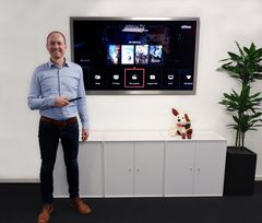 Henrik Jakobsen, marketingchefen i Altibox Danmark er rigtig glad for den nye tv-platform, der imødekommer kundernes forventninger og nu bringer Altibox Danmark op i en anden liga. Foto: Charlotte Gam
