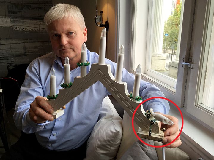 Denne adventsstaken begynte å brenne om natten, forteller brannekspert Odd Magne Skjerping i Frende.