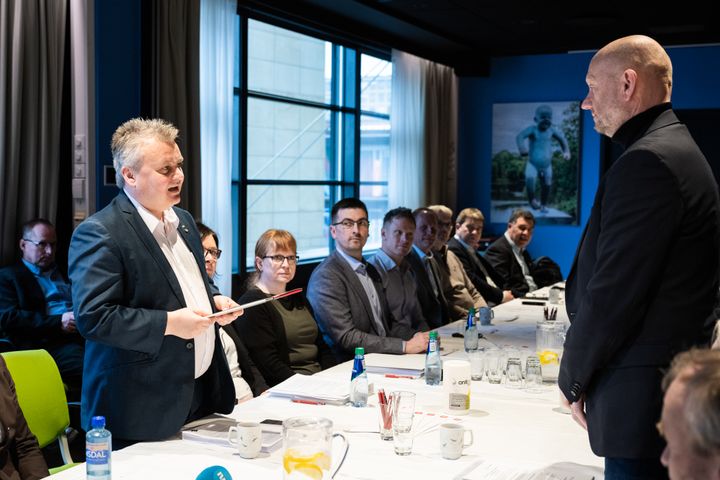 Kravoverlevering under lønnsoppgjøret 2020. Foto: John Trygve Tollefsen