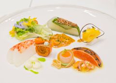 Eksempel fra kokkelandslagets Kulinariske buffet fra Culinary Olympics 2016 Foto: Eirik Nilssen