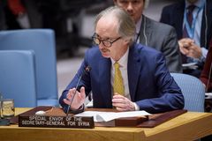 Denne uka er det Syria-toppmøte i Brussel. Geir O. Pedersen er FNs spesialutsending til Syria. Dette bildet er fra et møte i Sikkerhetsrådet 28. februar. Foto: UN Photo / Loey Felipe