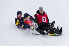 Vinterstemning under Kom deg ut-dagen på Totræna i Samnanger. FOTO: André Marton Pedersen.