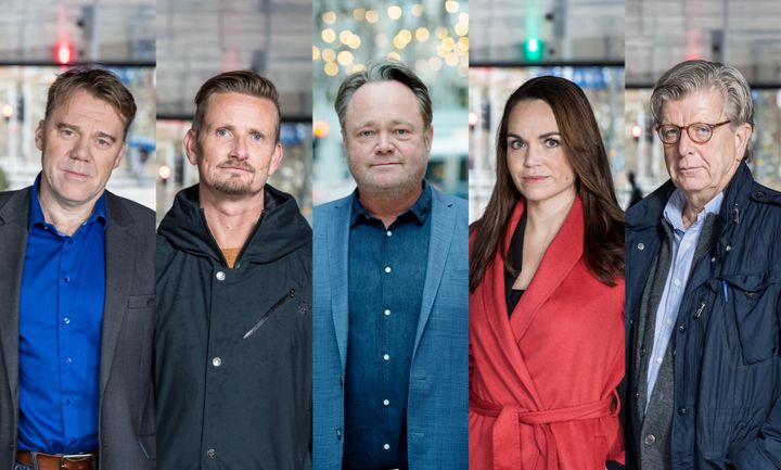 Utenriksreporterne Øystein Bogen, Bent Skjærstad, Fredrik Græsvik, Sonja Skeistrand Sunde og Pål T. Jørgensen. Foto: Eivind Senneset/TV 2