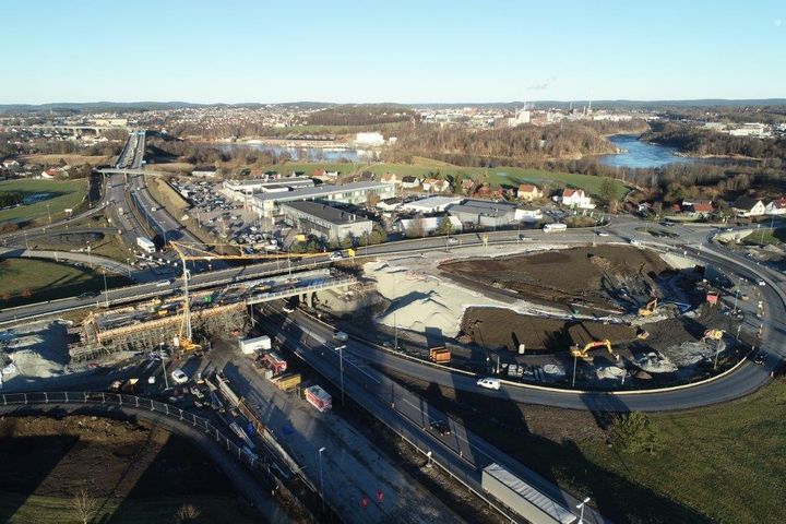 Årum bru i Fredrikstad ferdigstilles innen 26. juni 2022. (Foto Statens vegvesen)
