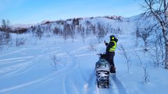 Hittil i 2023 har SNO meldt ca. 70 snøskuterførarar for ulovleg køyring i utmark. Foto: SNO/Miljødirektoratet