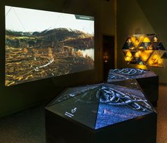 Foto fra den nye utstillingen "Vår verdensarv" på Vega verdensarvsenter. Foto: Guri Dahl / Norges verdensarv