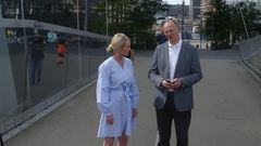 Anita Krohn Traaseth, adm. dir i Innovasjon Norge i samtale med Samferdselsminister Ketil Solvik-Olsen