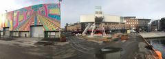 Panoramabilde av parken - sett fra sjøsiden